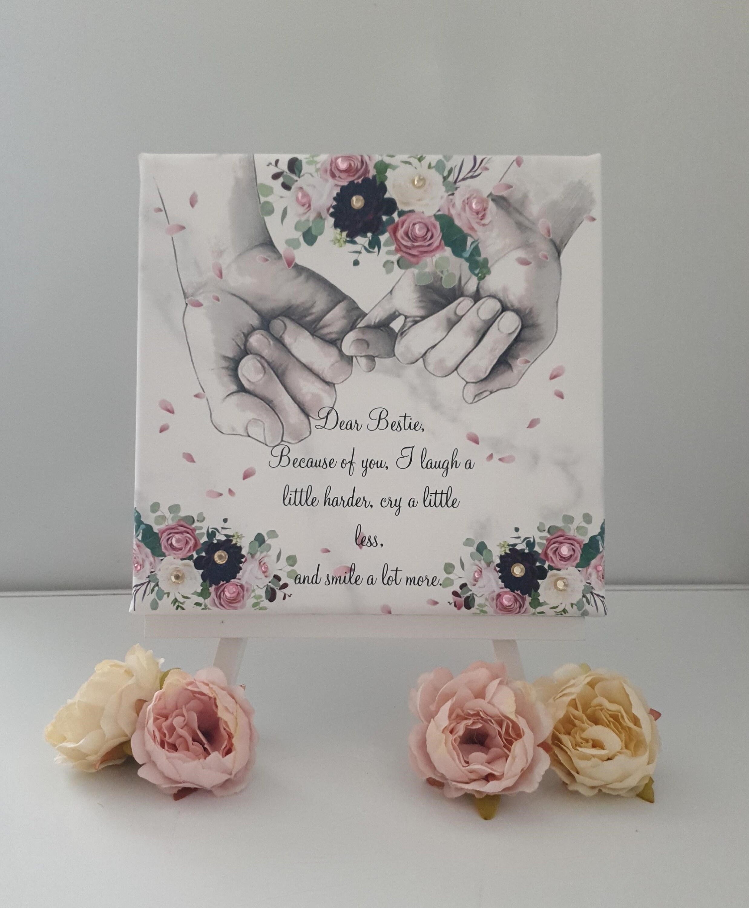 Best Friend Canvas Personalised Friend Canvas Bestie Gift Etsy