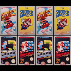 Replacement labels for NES MARIO games. High-Quality Vinyl Stickers