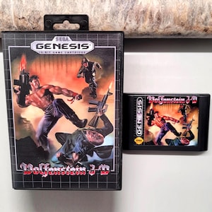 WOLFENSTEIN 3D for the Sega Genesis with case & cover art.