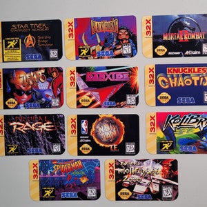 Replacement labels for Sega 32x games. High-Quality Vinyl Sticker