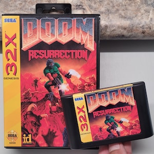 Doom: &quot;Resurrection v2.2b&quot; for Sega 32x &quot;Doom Resurrection V 2.2b&quot; + case & artwork.