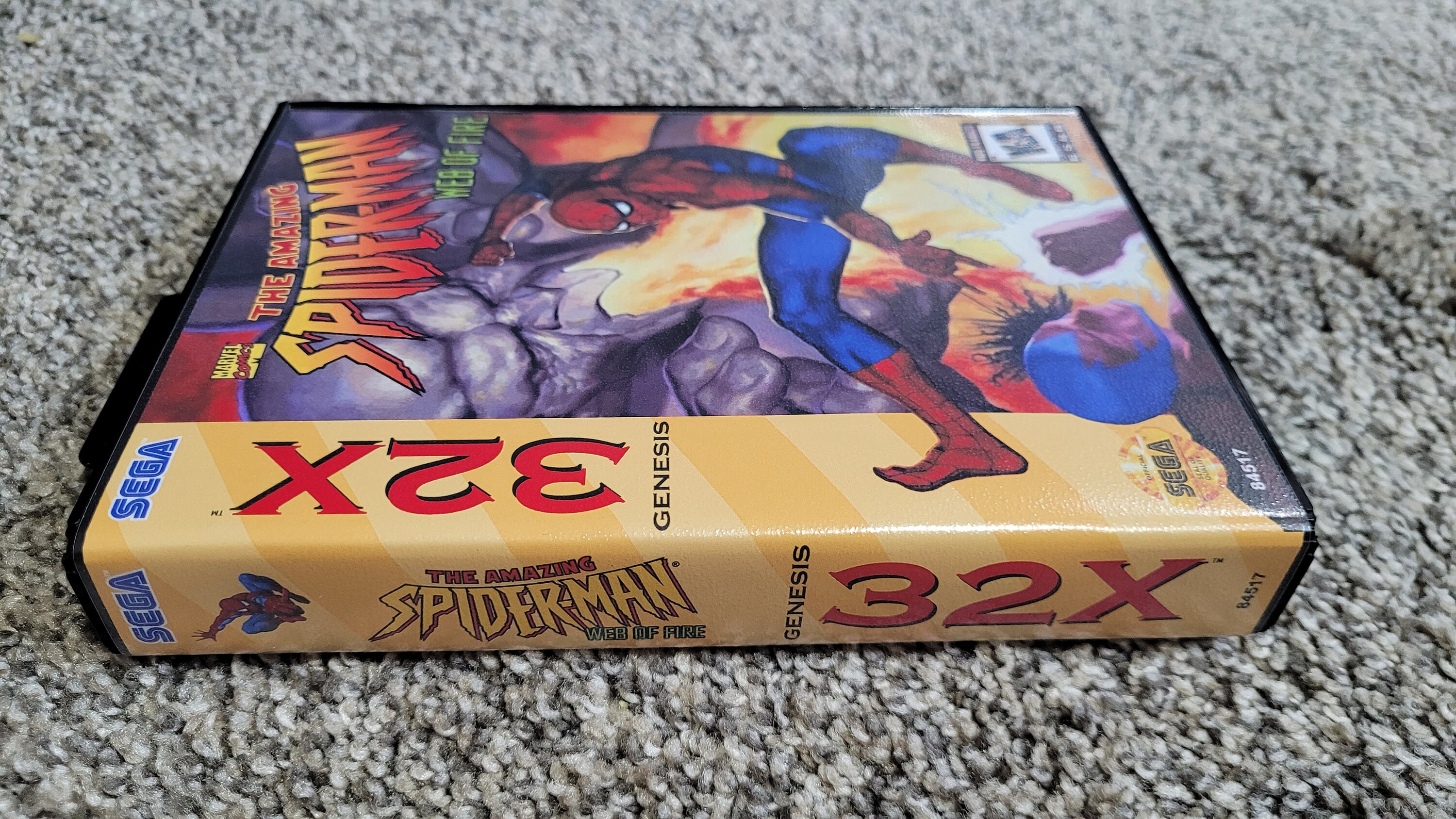 SPIDERMAN - Web of Fire for Sega 32X With HOLOGRAPHIC Label SPIDERMAN - Web of Fire for Sega 32X With HOLOGRAPHIC Label