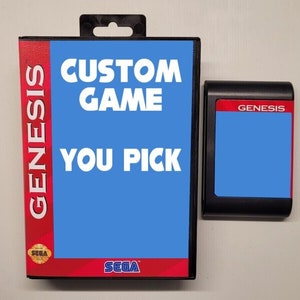 Custom Sega Genesis game cartridge & case - you pick
