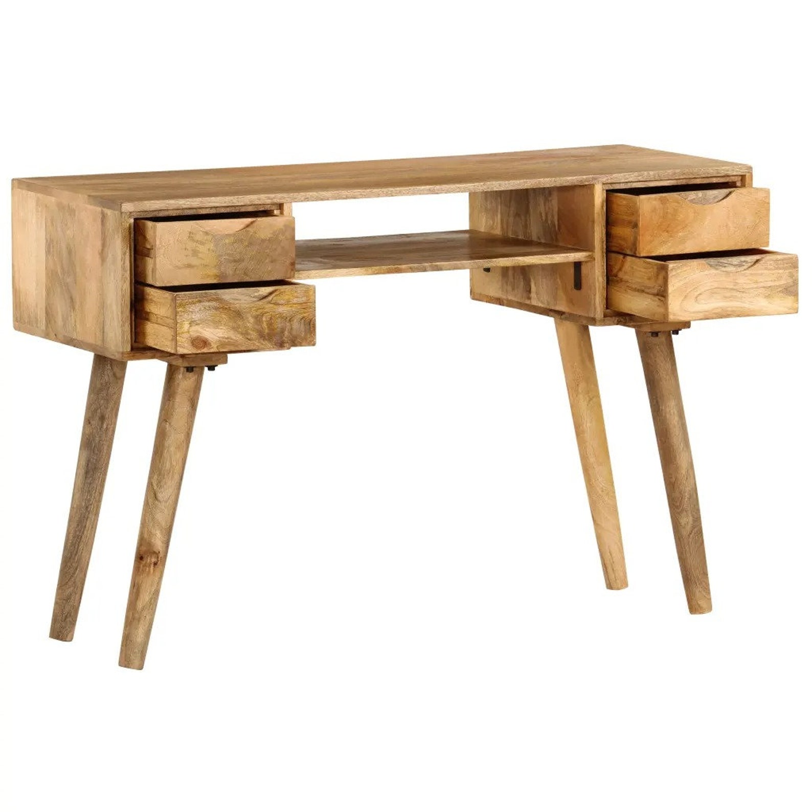 Mango Wood Writing Desk Console Table Solid Wood Home Office Etsy