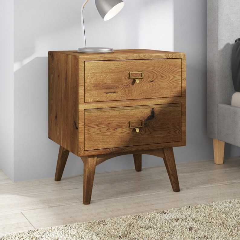 Scandinavian Style Bedside Table Nordic Retro Nightstand Side Etsy