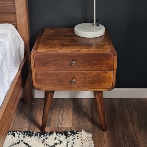 Scandinavian Bedside Table Vintage Retro Furniture Nordic Side Etsy UK