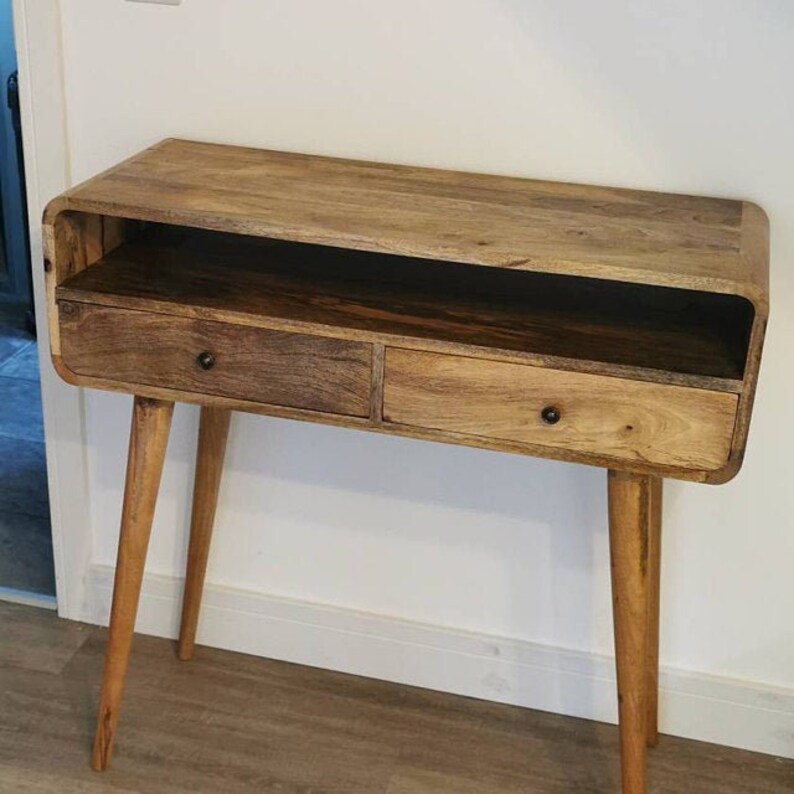 Narrow Hallway Console Table Retro Scandinavian Style Hall Etsy