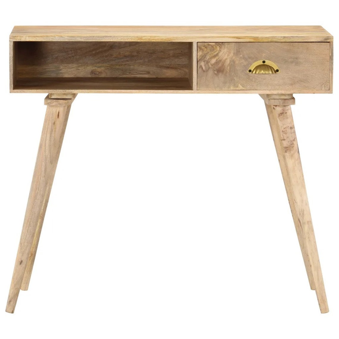 Mango Wood Console Table Solid Wood Writing Desk Entryway | Etsy