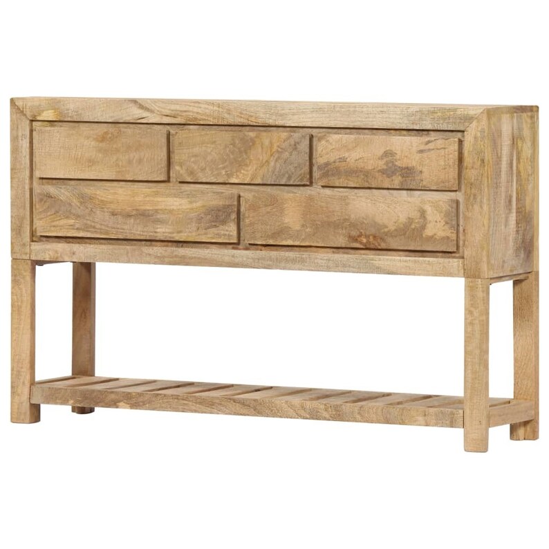 Solid Mango Wood Console Table Slim Narrow Sideboard Etsy
