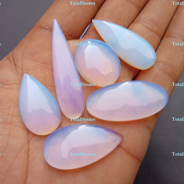 Opalite Cabochon Gemstones Wholesale lot - Handcut Opalite Crystals - Hand-Polished by TotalStones - Jewelry / Pendant Making Opalite Stones