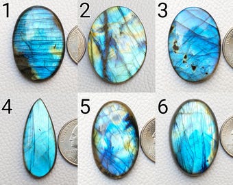 Pick your Blue Labradorite Gemstone Cabs | Wholesale Discounted Prices | Oval Teardrop Shape | Natural Stone Blue Labradorite Pendent Making