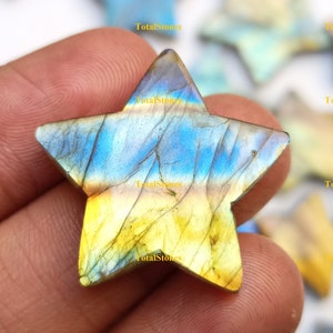 Perfect Star Shape Labradorite Cabochon / Real Star Shape Jewelry Gemstones