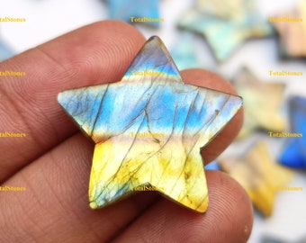 Perfect Star Shape Labradorite Cabochon / Real Star Shape Jewelry Gemstones