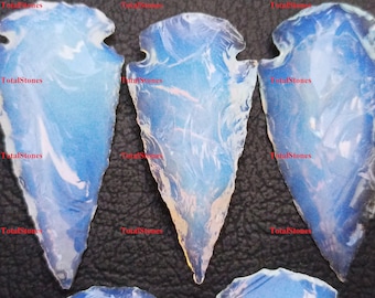 Opalite Arrowhead / Aero Head Crystals, Big 1.5-2 Inches Gemstone Arrow Head / Opalite Spear Heads