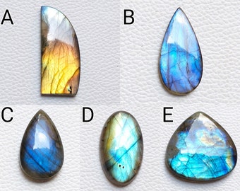 Pendentif en gros de pierres précieuses en labradorite de feu bleu véritable