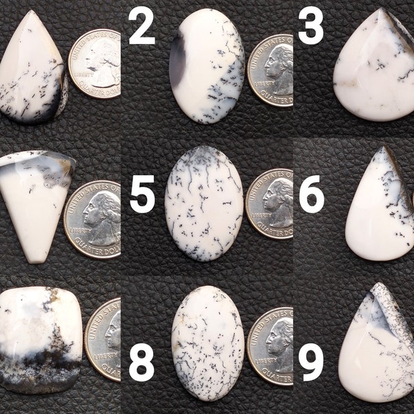 Dendritic Opal Agate Cabochon Wholesale Jewelry Pendant Both Side Polished Dendritic Opal Agate Wire Wrapping Jewelry Making Many Stones