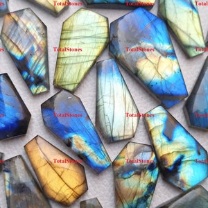 Coffin Shape LABRADORITE CABOCHON wholesale Natural Labradorite Gemstone lot AAA quality Mix Size Labradorite Stone, Coffin Labradorite lot