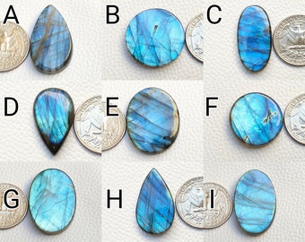 Pendentif labradorite bleue de qualité AAA, poli à la main, bijoux en labradorite, fournitures artisanales, collier