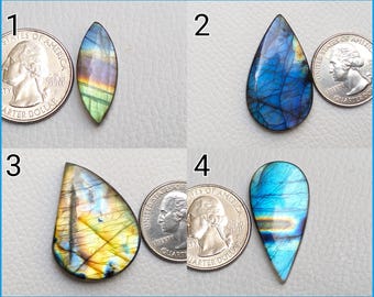 AAA Flashy Labradorite Gemstone Cabochon Semprecious Blue Labradorite Ring Jewelry Healing Crystal