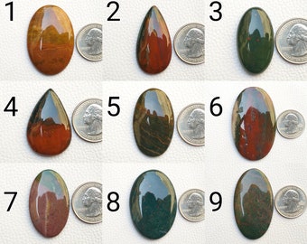 Natural Bloodstone Cabochon Both Side Polished Bloodstone Pendant Bloodstone Jewelry Bloodstone Birthstone Minerals Cabochon Wholesale