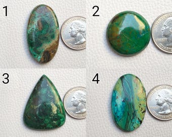 AAA+ Crisocola Malaquita Piedra Preciosa Color Natural Crisocola Malaquita Cabujón Joyería Haciendo Piedras Preciosas Suministros Mezcla Forma