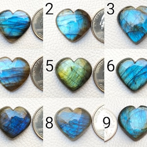 AAA blauw hart labradoriet cabochon één kant platte hartvorm hoog gepolijst blauw flits labradoriet sieraden maken hanger edelsteen groothandel: