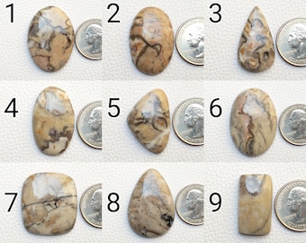 Natural Wave Jasper Gemstone Supplies One Side Flat Hand Polished Wave Jasper Pendant Making Gray Wave Jasper Silver Jewelry Macrame Jewelry