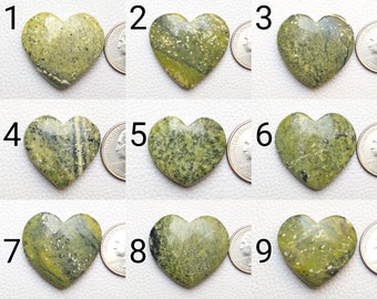 Natural Green Serpentine Gemstone Wholesale Briolette Heart Shape Serpentine Loose Stone Both Side Polished Pendant Jewelry