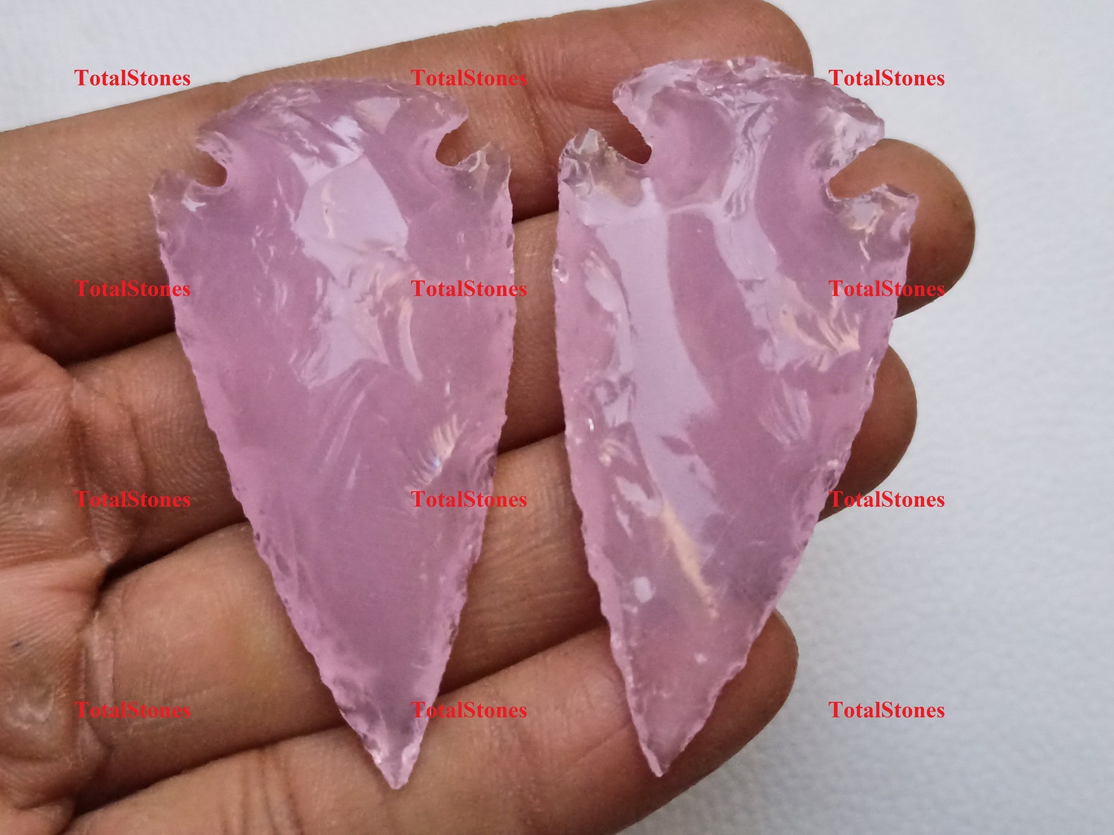 Rose Quartz Arrowhead / Aero Head Crystals / Big 1.52 Inches Etsy