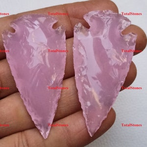 Rose Quartz Arrowhead / Aero Head Crystals / Big 1.5-2 Inches Arrow Head / Pink Spear Heads