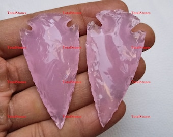 Rose Quartz Arrowhead / Aero Head Crystals / Big 1.5-2 Inches Arrow Head / Pink Spear Heads