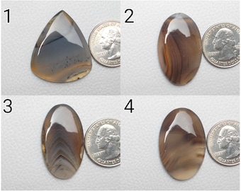 Natural Montana Agate Gemstone Cabochon Flat Back Wire Wrapping Montana Agate Pendant