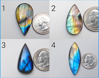 Dual Shade Labradorite Cabochon Smooth Super Shiny Blue Labradorite Pendant Jewelry