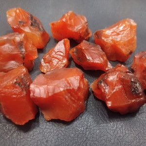 Raw Crystals - Raw Carnelian Stone - Rocks Geodes - Healing Crystals & Stones - Sacral Chakra Gemstone Rough Lot