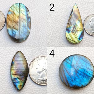 Natuurlijke labradoriet edelsteen groothandel cabochon beide zijden gepolijst multi labradoriet sieraden benodigdheden ring sieraden: