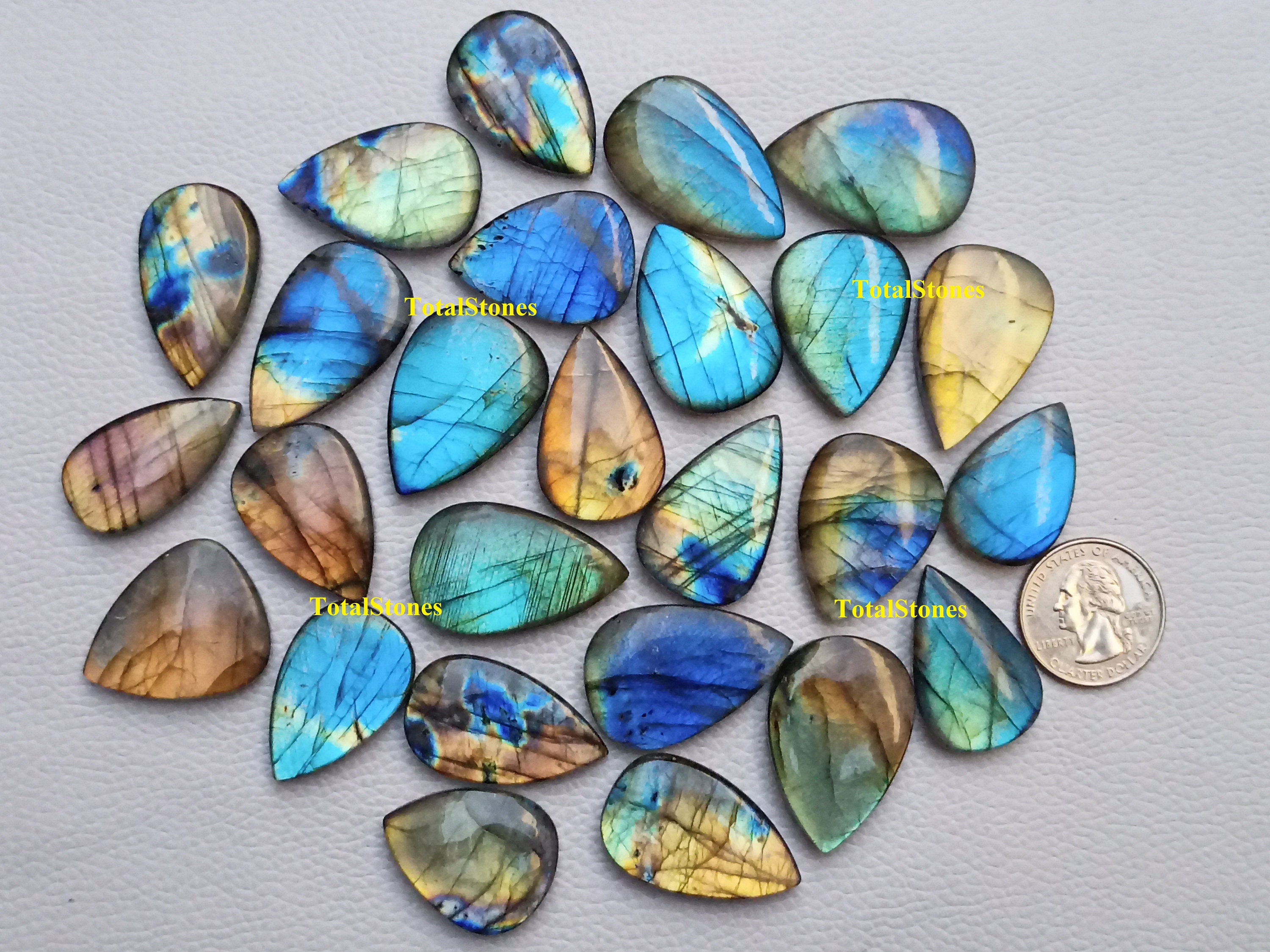 Cabochon Labradorite Goutte 25x12mm - Neuf - Fait Main - Pour Bijoux