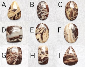 Natural Coconut Jasper Gemstone Wholesale Wire Wrapping Jewelry Making Coconut Jasper Hand Polished One Side Necklace
