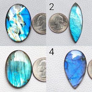 Natural Blue Flashy Labradorite Cabochon Hand Polished Full Blue Labradorite Wire Wrapping Jewelry Beads