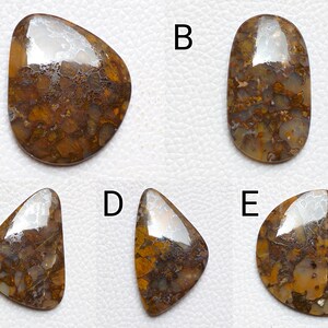 Bruine jade jaspis cabochon groothandel hanger sieraden maken een kant gepolijste draadwikkelsteen voor ketting: