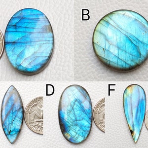 10581-10585-echt blauwe labradoriet edelsteen cabochon / ovale labradoriet edelsteen / ronde labradoriet / marquise blauwe labradoriet