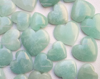 Amazonite Puffy Hearts