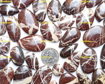 Coconut Jasper Cabochon Gemstone 15mm to 40mm Mix-Shape Coconut Jasper Gemstone (Wholesale-Lot) Jewelry Supplies