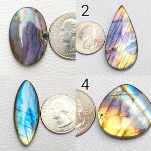 Qualité AAA pourpre multi-labradorite, fabrication de bijoux en fil métallique poli des deux côtés