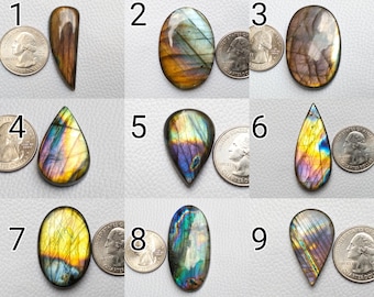 Best from TotalStones - Multi Color Labradorite Loose Gemstone | Jewelry n Pendant Making Rare Labradorite Cabs