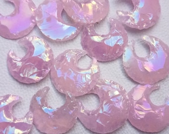 Luna crescente di cristallo Pink Aura Angel