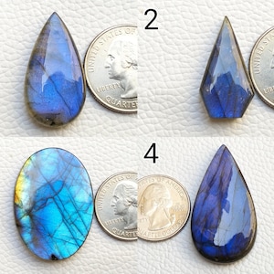 Blue Flashy Labradorite Gemstone Semiprecious Smooth Labradorite Loose Stone Wire Wrapping Pendant