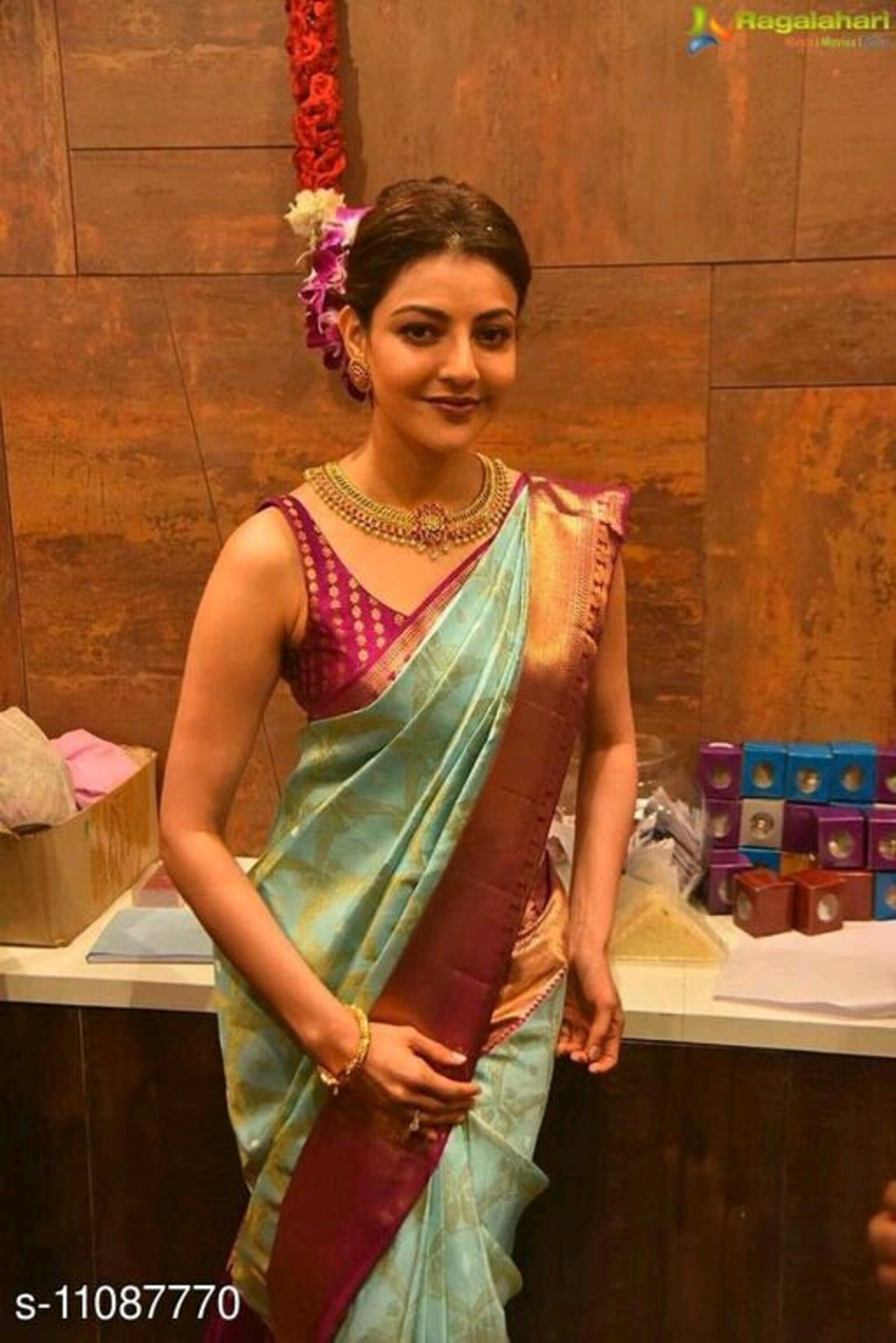 Kajal Agarwal Kanchipuram Handloom Saree Weaving Silk With - Etsy