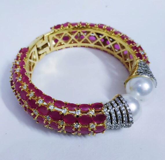 Ruby diamond bangles online