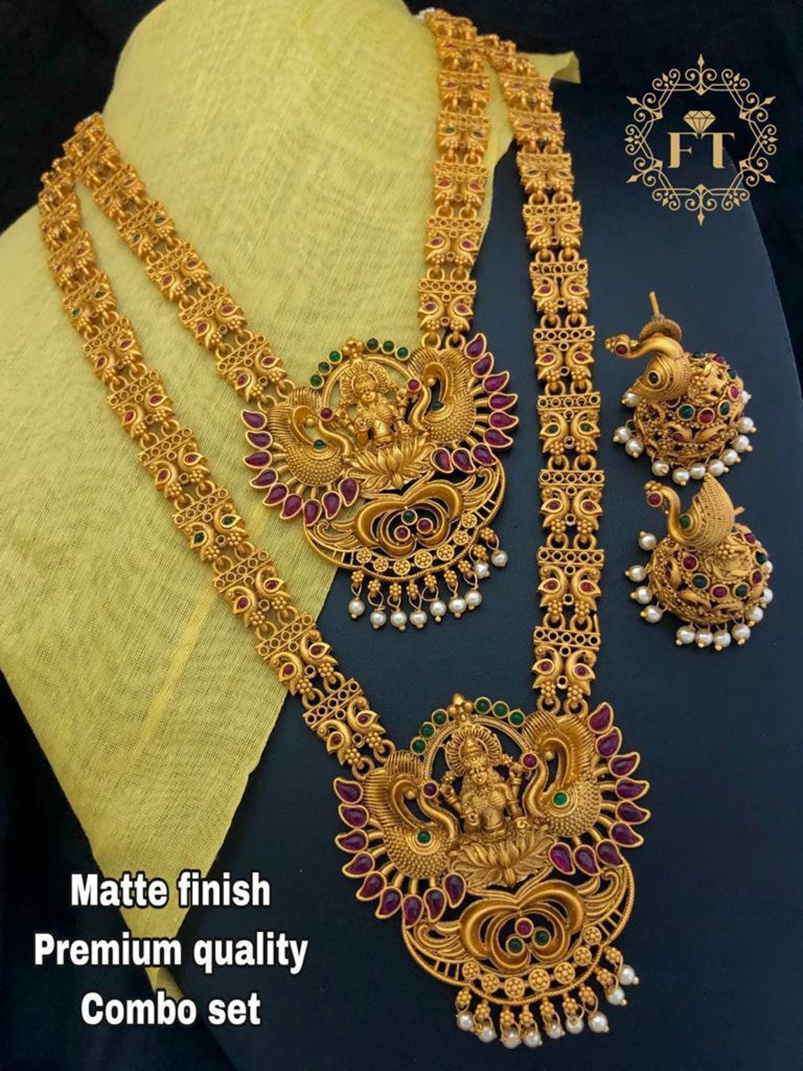 Necklace Combo Set With Six Necklace and 3 Earrings Set Indian Etsy