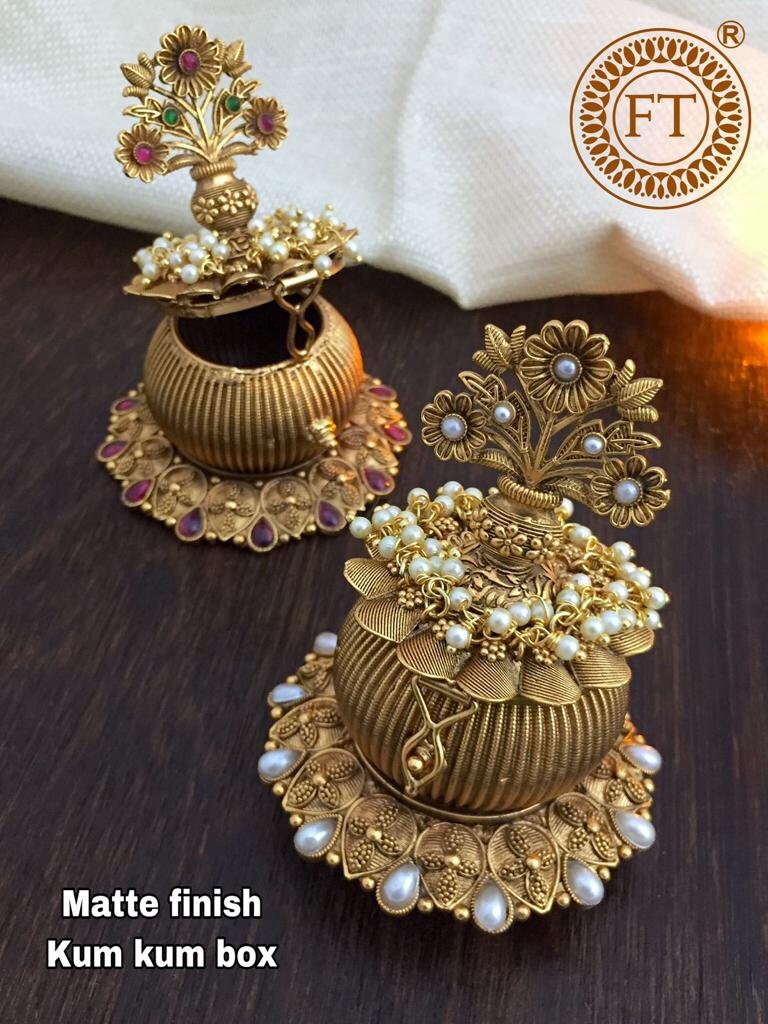 Flower Shape Kumkum Box Sindoor Box Pooja Accessory Kumkum Etsy